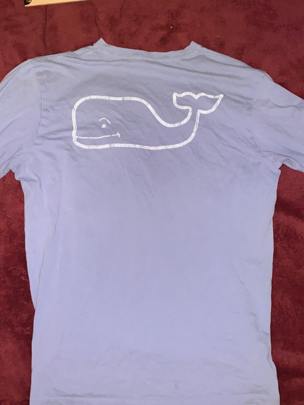 Vineyard Vines Shirt Mens Medium Blue Long Sleeve Pocket Tee Shirt Derby, Preppy